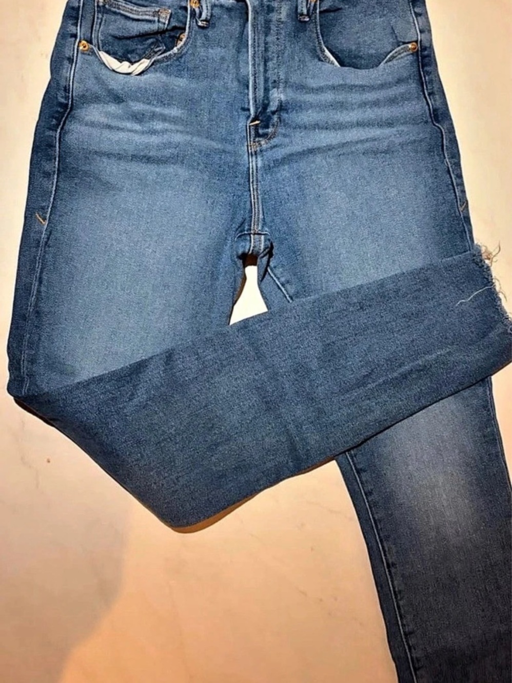 Good American Good Legs Skinny Jeans Blue Waist 31 Size 12